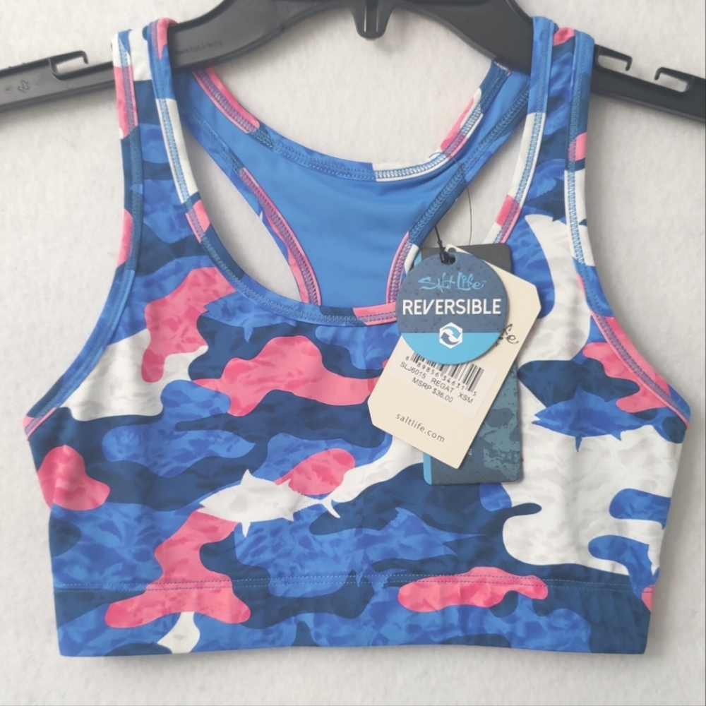 Salt Life Slx  Performance Women's Regat Sports Bra Fishing‎ Size XS